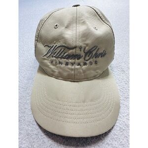 Williams + Chris Vineyards Hat Cap Strap Back Beige Adjustable Casual Mens *